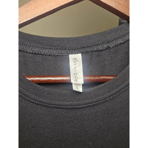 Women's Reserved Black XL Short Sleeve Tee with Elephant Graphic - Picture 4 of 4